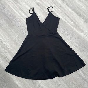 Black skater min dress